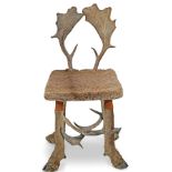 FOLK ART ANTLER CHAIR