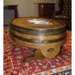 LARGE 19TH-CENTURY OAK APPLE BATH COFFEE TABLE