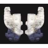 PAIR OF 19TH-CENTURY FRENCH MARBLE EAGLES