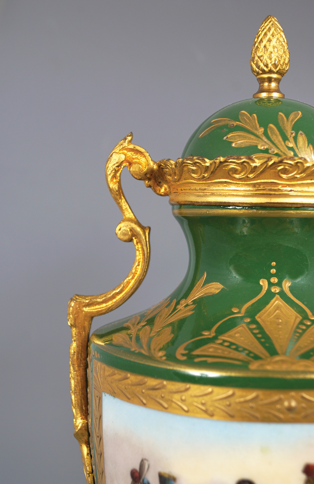 PAIR OF 19th-CENTURY SEVRES URNS AND COVERS - Image 7 of 12