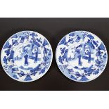 PAIR OF ANTIQUE CHINESE BLUE AND WHITE DISHES