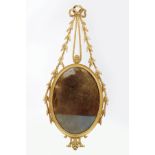 18TH-CENTURY GILT FRAMED PENDANT PIER MIRROR