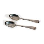 PAIR GEORGE III DUBLIN SILVER SPOONS