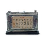 EDWARDIAN SILVER DESK CALENDAR