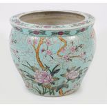 LARGE CHINESE REPUBLICAN POLYCHROME FISH BOWL