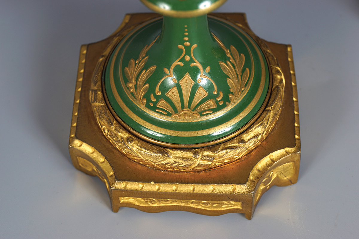 PAIR OF 19th-CENTURY SEVRES URNS AND COVERS - Image 10 of 12