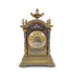 19TH-CENTURY FRENCH CHAMPLEVÉ ENAMELLED CLOCK