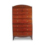 GEORGE III PERIOD MAHOGANY TALLBOY