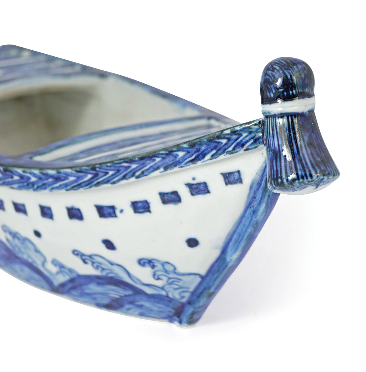 19TH-CENTURY ORIENTAL BLUE AND WHITE BOWL - Image 2 of 2