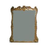 EARLY 19TH CENTURY GILT FRAMED OVER-MANTLE MIRROR