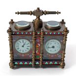 COMBINATION CARRIAGE CLOCK AND BAROMETER