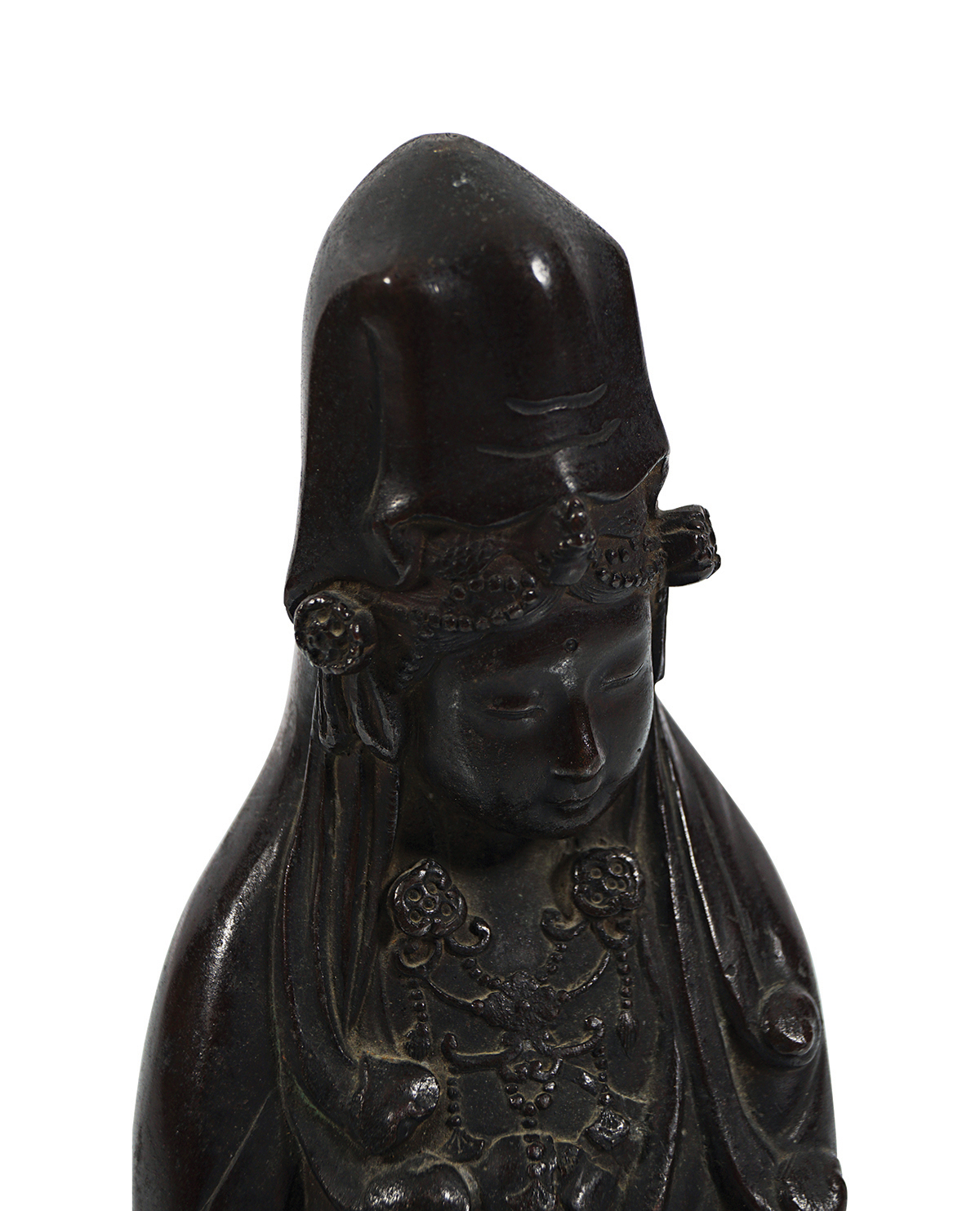 19TH-CENTURY JAPANESE BRONZE FIGURE OF A GUANYIN - Image 2 of 3