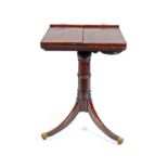 REGENCY PERIOD MAHOGANY TELESCOPIC READING TABLE