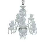 LARGE NINE BRANCH IRISH CRYSTAL CHANDELIER