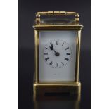 19TH CENTURY FRENCH BRASS CARRIAGE CLOCK