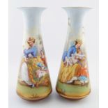 PAIR OF 19TH-CENTURY PAINTED PORCELAIN VASES