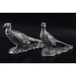STERLING SILVER HEN AND PEA HEN