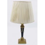 NEOCLASSICAL BRASS ENAMELLED TABLE LAMP