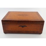 GEORGE III SATINWOOD AND INLAID WORK BOX