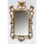 19TH-CENTURY CARVED GILTWOOD FRAMED MIRROR