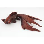 CHINESE QING BRONZE GOLDFISH SCULPTURE