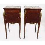 PAIR 19TH-CENTURY KINGWOOD & MARQUETRY PEDESTALS