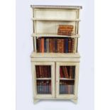 REGENCY PERIOD PAINTED WATERFALL BOOKCASE
