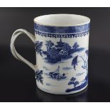 EIGHTEENTH-CENTURY CHINESE BLUE AND WHITE MUG