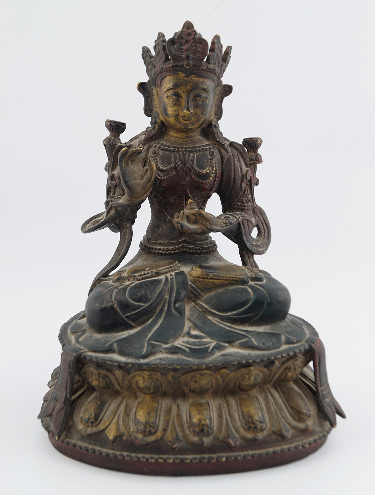 CHINESE QING PERIOD BRONZE BUDDHA