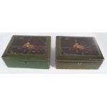 PAIR OF 19TH-CENTURY JAPANESE LACQUERED JEWELLERY BOXES