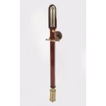 MAHOGANY CASED SHIPS STICK BAROMETER