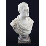 18TH-CENTURY MARBLE BUST