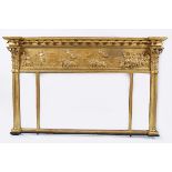 REGENCY GILT FRAMED OVER MANTLE MIRROR