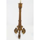 19TH-CENTURY CARVED GILTWOOD STANDARD LAMP