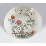 18TH-CENTURY CHINESE FAMILLE ROSE SAUCER