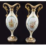 PAIR OF 19TH-CENTURY SEVRES AND ORMOLU VASES