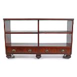 19TH-CENTURY MAHOGANY LOW OPEN BOOKCASE