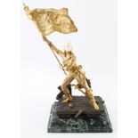 ART DECO BRONZE AND IVORY SCULPTURE