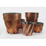 SET OF 5 VICTORIAN COPPER JELLY BOWLS