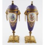 PAIR OF SEVRES ORMOLU MOUNTED CASSOULETS