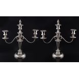 PAIR OF SHEFFIELD SILVER PLATED CANDELABRA