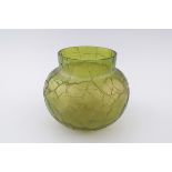 JUGENDSTIL IRIDESCENT GREEN VASE