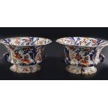 PAIR OF 19TH CENTURY RIDGEWAY IMARI WINE COOLERS