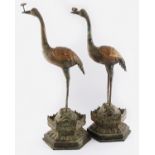 PAIR OF LARGE ORIENTAL 20TH-CENTURY STORKS