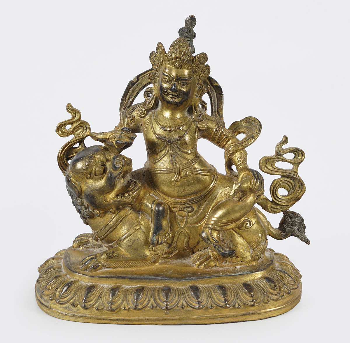 CHINESE QING GILT BRONZE BUDDHA