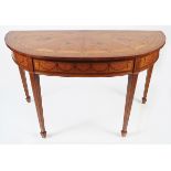 GEORGE III SHERATON SATINWOOD SIDE TABLE