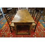 LARGE 19TH-CENTURY FARMHOUSE TABLE