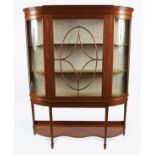 EDWARDIAN MAHOGANY AND INLAID DISPLAY CABINET