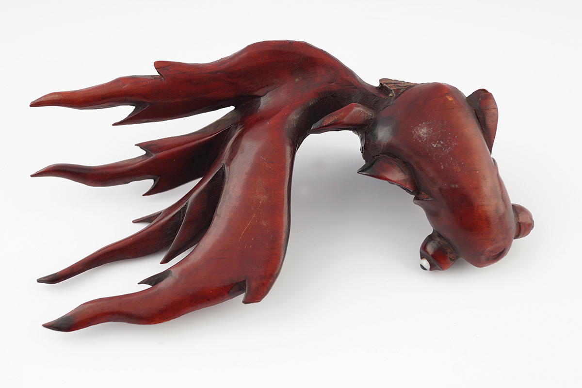 CHINESE QING BRONZE GOLDFISH SCULPTURE - Image 6 of 6