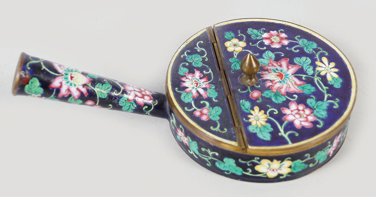 CHINESE QING PERIOD CLOISONNÉ ENAMELLED WARMER - Image 2 of 5